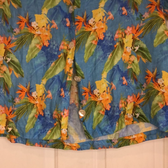 Roller Rabbit Linen Blend Tropical Shirt Size L - Picture 7 of 7
